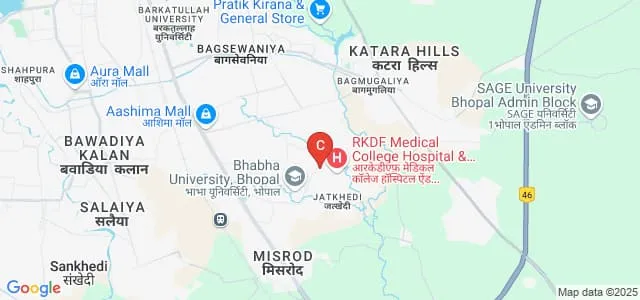 Sarvepalli Radhakrishnan College of Ayurveda Hospital and Research Centre, Bhopal Map