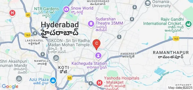 Andhra Yuvathi Mandali School of Business for Women, Hyderabad Map