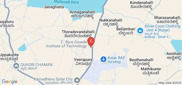 C Byregowda Institute of Technology, Kolar Map
