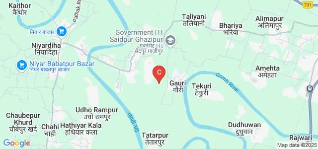 Sri Radha Krishna Mahavidyalaya, Ghazipur Map