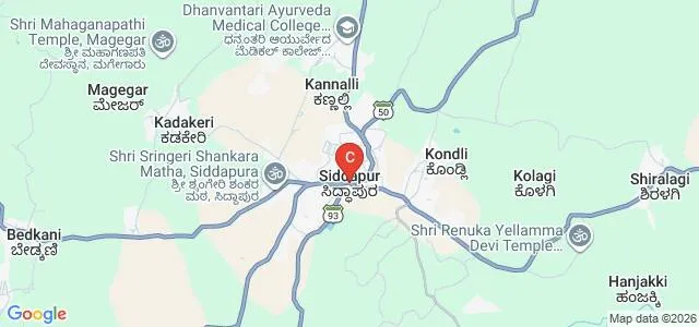 Mahatma Gandhi Centenary Arts Commerce and Ganesh Hegde Dodmane Science College, Siddapura Map