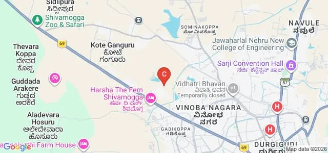 Metrounited Nursing College, Shivamogga Map