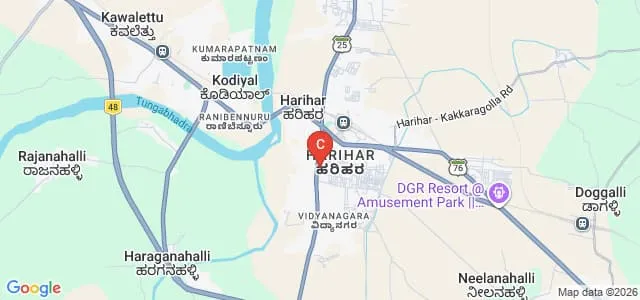 Smt Giriyamma R Kanthappa Shresti First Grade Women's College, Harihar Map