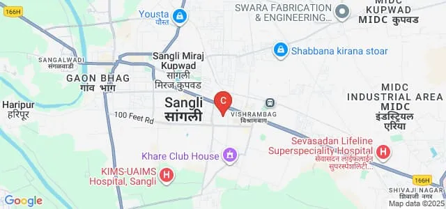 Smt Rajmati Nemgonda Patil Kanya Mahavidyalaya, Sangli Map