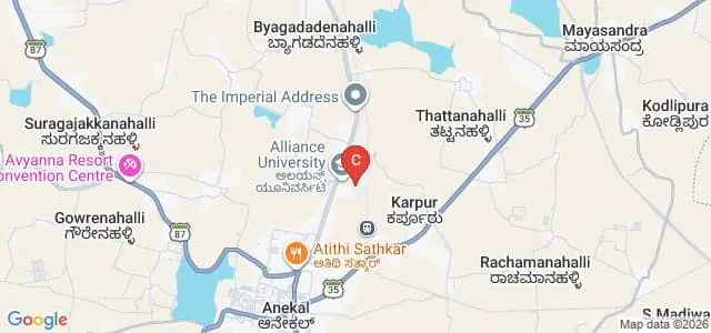 Alliance School of Law, Bangalore Map