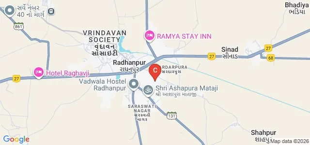 Shri Adarsh BCA College, Radhanpur Map