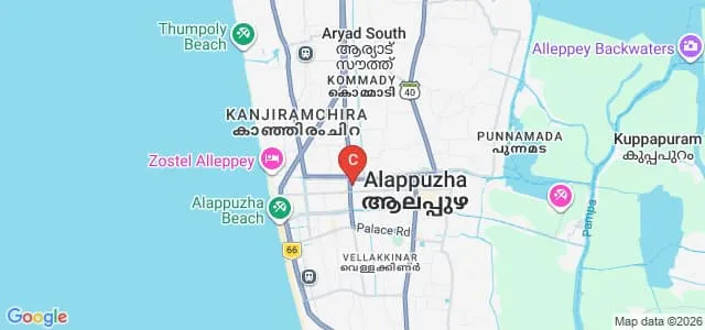 St Joseph's College for Women, Alappuzha Map