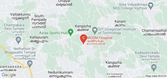 Gregorian Institute of Health Sciences, Kottayam Map