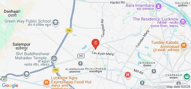Pt Deen Dayal Upadhyay Government Girls PG College, Lucknow Map