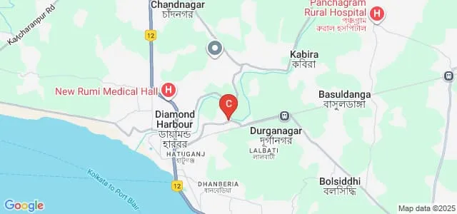 Fakir Chand College, 24 Parganas Map