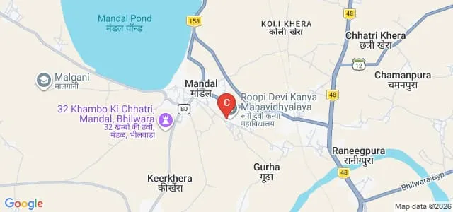 Rupi Devi Girls College of Education, Bhilwara Map