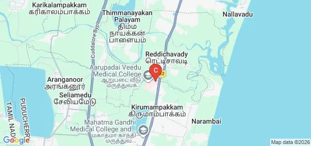 Aarupadai Veedu Medical College and Hospital, Puducherry Map