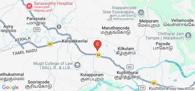 GRACE College of Allied Health Sciences, Padanthalumoodu Map