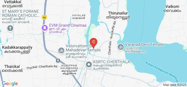 KVM Institute of Paramedical Sciences, Cherthala Map