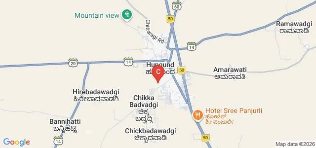 VM SR Vastrad Arts Science and VS Bellihal Commerce College, Hungund Map