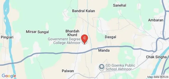 Government Degree College, Akhnoor Map