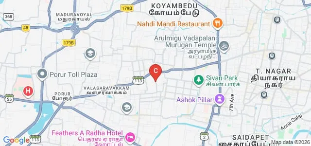 Meenakshi College of Engineering, Chennai Map