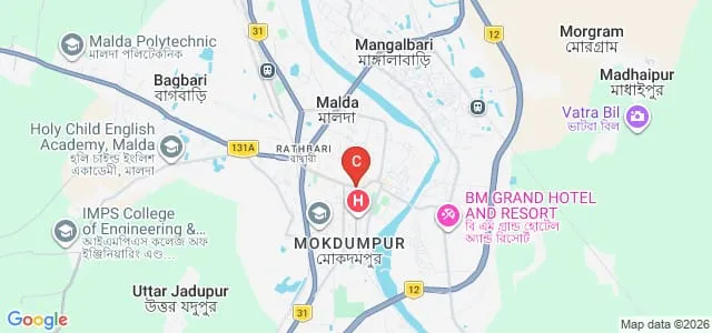 Malda College, Malda Map