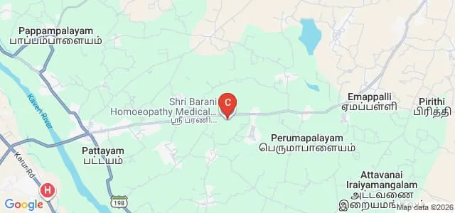 Shri Barani Homoeopathy Medical College and Hospital, Tiruchengode Map