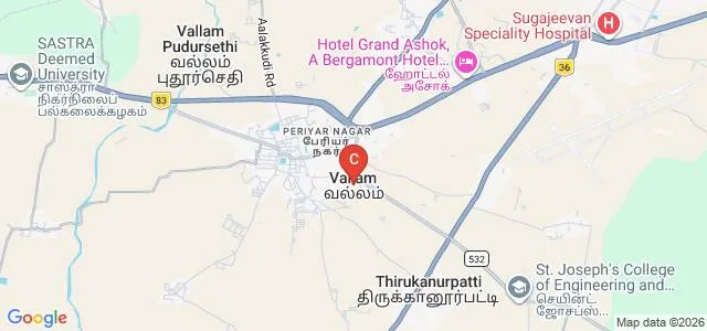 Arun College of Education, Thanjavur Map