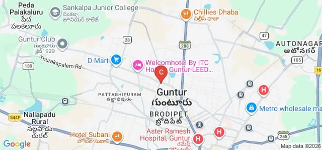 GVR and S College of Education, Guntur Map