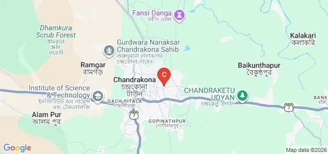 Chandrakona Vidyasagar Mahavidyalaya, Paschim Medinipur Map