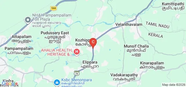 Ahalia School of Optometry, Palakkad Map