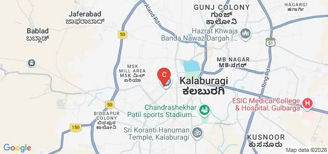 Sharnbasveshwar College of Commerce, Gulbarga Map
