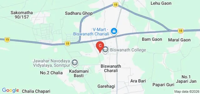 Biswanath College of Education, Chariali Map