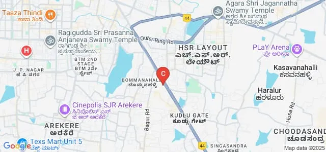 The Oxford School of Architecture, Bangalore Map