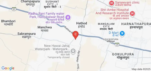 Vinayak College of Nursing, Jaipur Map