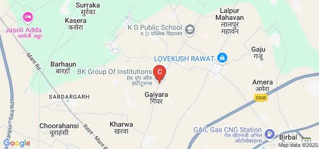 BK Degree College, Mathura Map