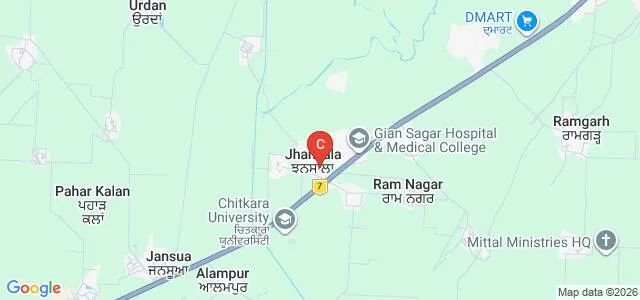 Chitkara College of Hotel Management and Catering, Jansla Map