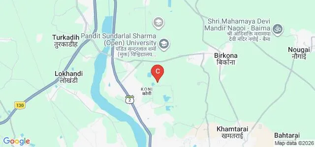 Department of Management Studies, Guru Ghasidas Vishwavidyalaya, Bilaspur Map