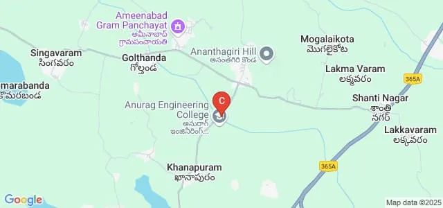 Anurag Engineering College, Kodad Map