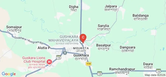 Guskara Mahavidyalaya, Burdwan Map