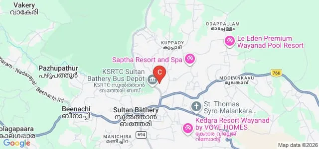 Don Bosco College, Wayanad Map