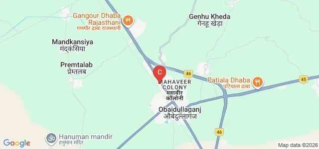 Veer Savarkar Government College, Obedullaganj Map