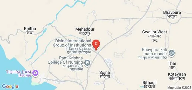 Divine International Group of Institutions, Gwalior Map