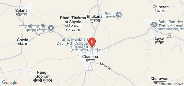 Smt Manbhari Devi PG College, Jhunjhunu Map
