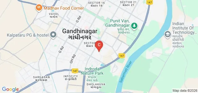 Chaudhari College of Computer Application, Gandhinagar Map