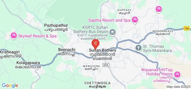 Vinayaka College and School of Nursing, Wayanad Map
