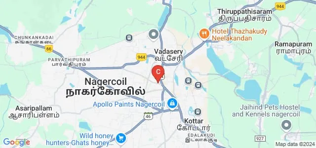 Cross School of Nursing, Kanyakumari Map