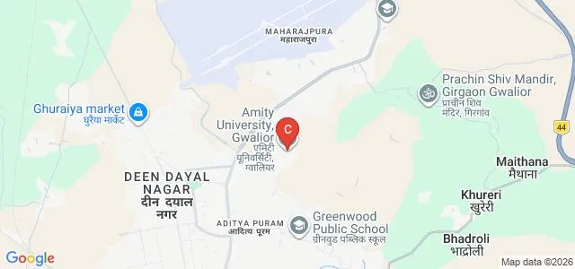 Amity Directorate of Distance and Online Education, Gwalior Map