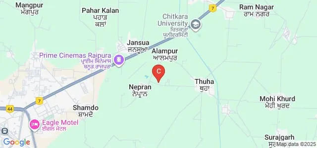 Aryans College of Pharmacy, Patiala Map
