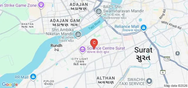 Aspee Shakilam Agricultural Biotechnology Institute, Surat Map