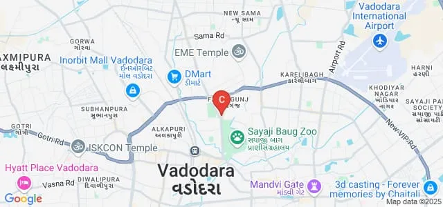 Zee Institute of Creative Arts, Vadodara Map