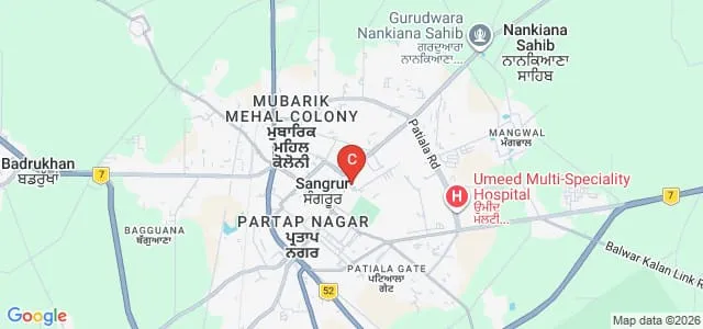 Akal Degree College for Women, Sangrur Map