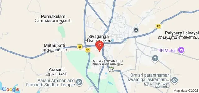 Thavathiru Kundrakudi Adigalar College of Education for Women, Sivagangai Map