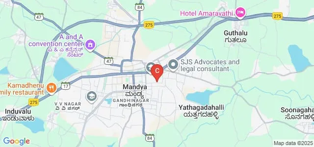 Mandavya First Grade College, Mandya Map